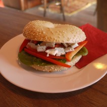 Feta & Red Pepper Bagel