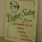 Vintage Painted Vogue Hairdressing Sign