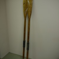 Pair of Oak Antique Oars