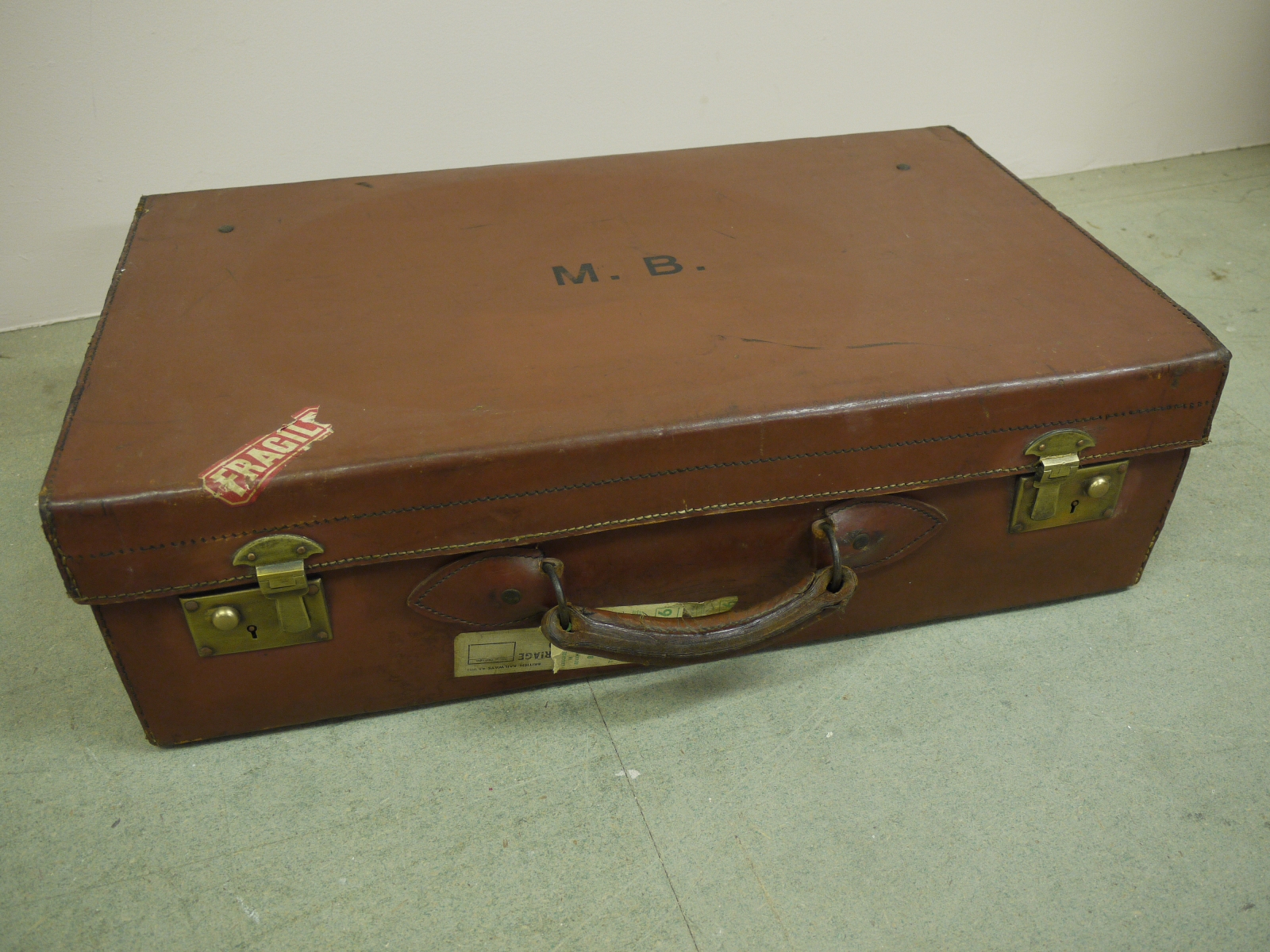 Vintage Leather Case with Labels