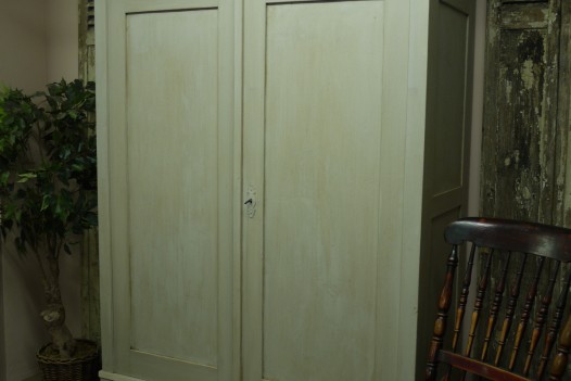 DUTCH PAINTED PINE BREAKDOWN WARDROBE