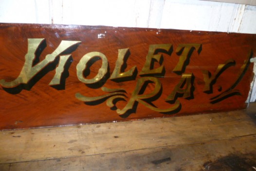 VICTORIAN SHOP SIGN PAINTED  GILDED ON GLASS