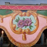 vintage handpainted 1930s fairground pelmets