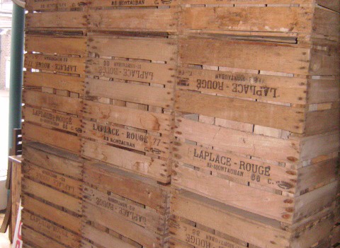 vintage french fruit boxes /crates