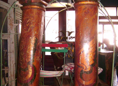 PAIR OF 1940S VINTAGE FAIRGROUND COLUMNS