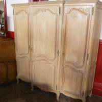 LIMED OAK FRENCH ARMOIRE