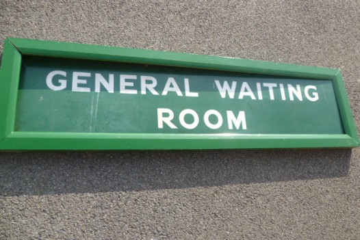 VINTAGE SOUTHERN RAILWAY GENERAL WAITING ROOM SIGN