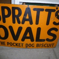 ANTIQUE SPRATTS ENAMEL SIGN