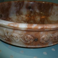 PAIR OF ANTIQUE ALABASTOR SHADES