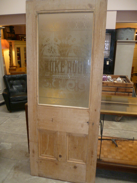 ANTIQUE ETCHED GLASS PUB DOOR (SMOKE ROOM ) - Eras Of Style Eras Further Images - ANTIQUE ETCHED GLASS PUB DOOR (SMOKE ROOM ) - Eras Of Style Eras