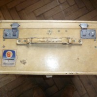 vintage vellum suitcase
