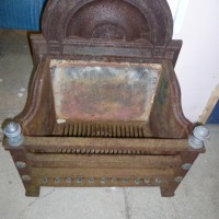 ANTIQUE CAST IRON FIRE BASKET