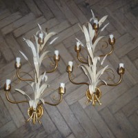 PAIR OF LARGE DECORATIVE FRENCH WALL LIGHTS