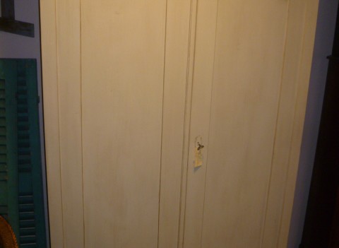 PAINTED PINE DUTCH BREAKDOWN WARDROBE (two drawer)