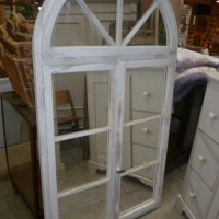 Decorative painted window mirror