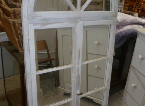 Decorative painted window mirror