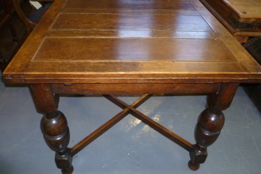 1930S OAK DRAW LEAF TABLE