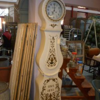 DECORATIVE SWEDISH PAINTED LONGCASE CLOCK