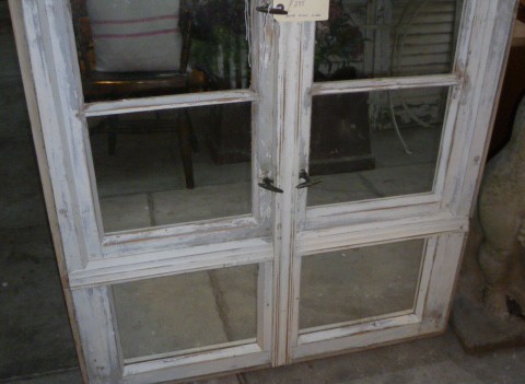 VINTAGE PAINTED WINDOW MIRRORS