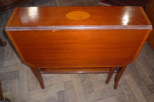 antique inlaid mahogany sutherland table