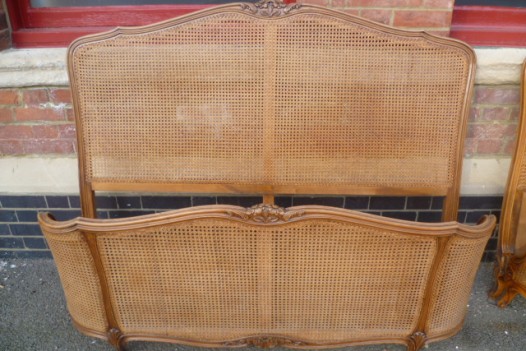 FRENCH DEMI CORBEILLE CANE 5FT BED WITH SIDE RAILS