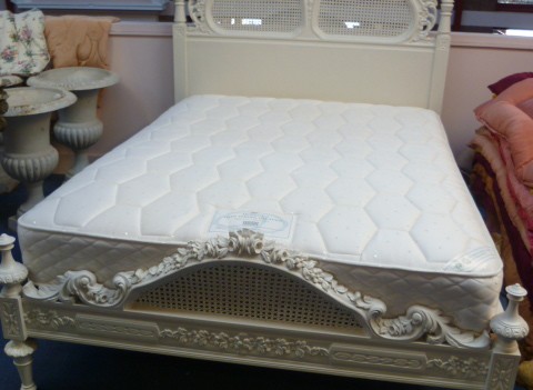 Decorative king size painted bed with new mattress