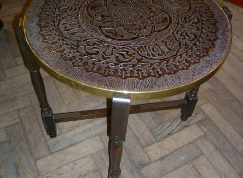 ANTIQUE ANGLO INDIAN FOLDING COFFEE TABLE /CARD TABLE