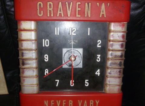 VINTAGE CRAVEN ADVERTISING CLOCK
