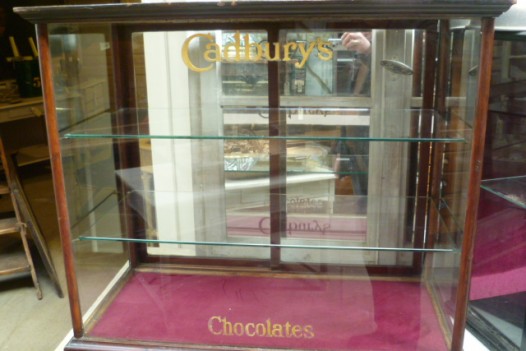 antique cadburys shop display cabinet (rare model)