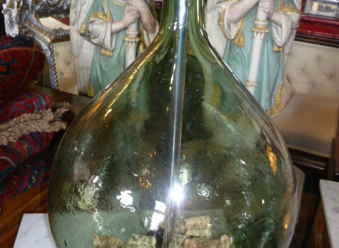 ANTIQUE GLASS CARBOY LAMP