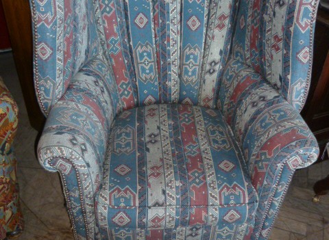 ANTIQUE PORTERS STYLE WING ARMCHAIR