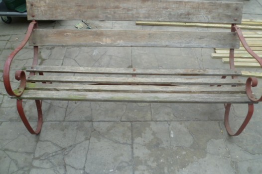 vintage garden bench