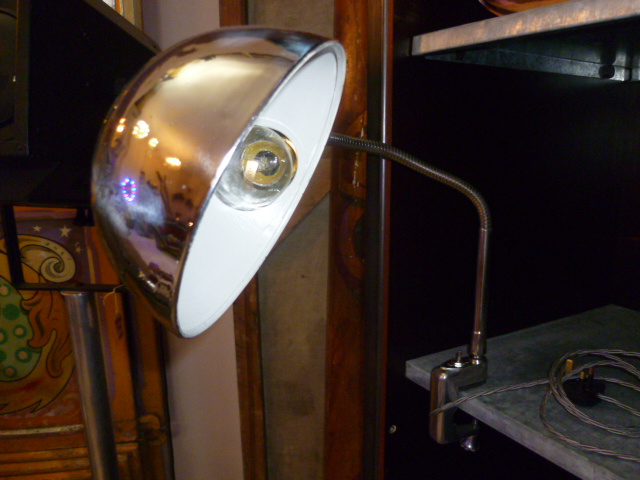 Vintage Polished Steel Flexible Clamp Light