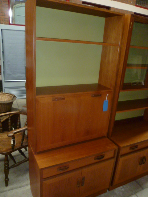 1970s teak wall shop unit
