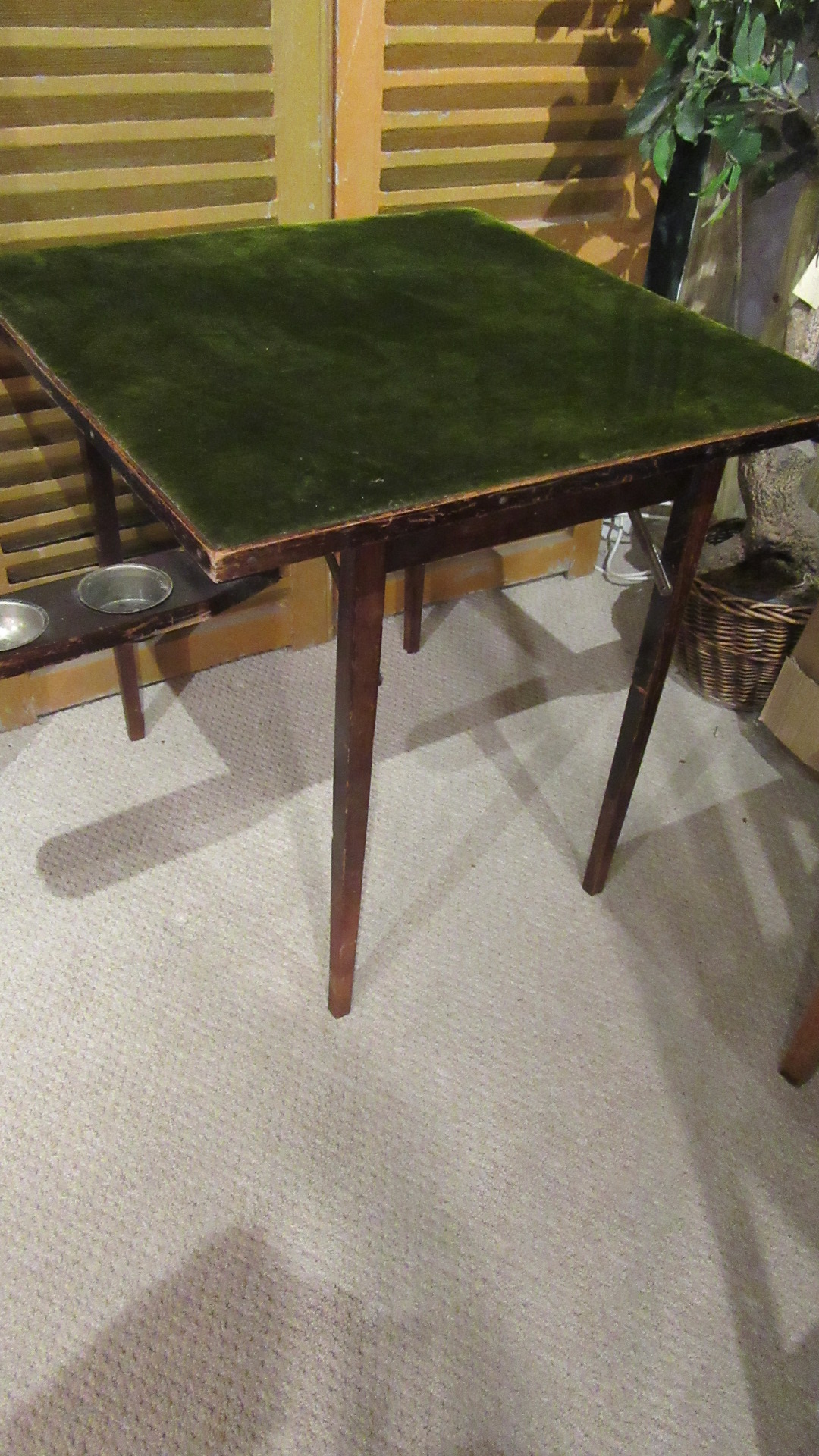 ANTIQUE EDWARDIAN FOLDING GAMES TABLE