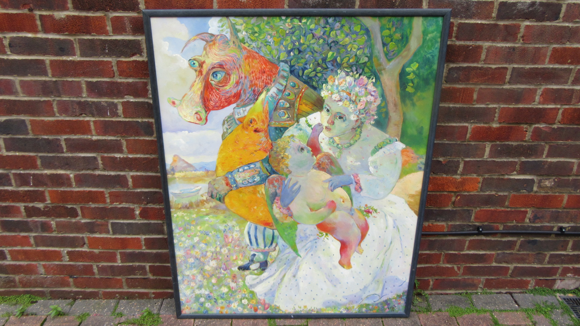 DECORATIVE GURSEL TOTO MYTHICAL OIL ON CANVAS