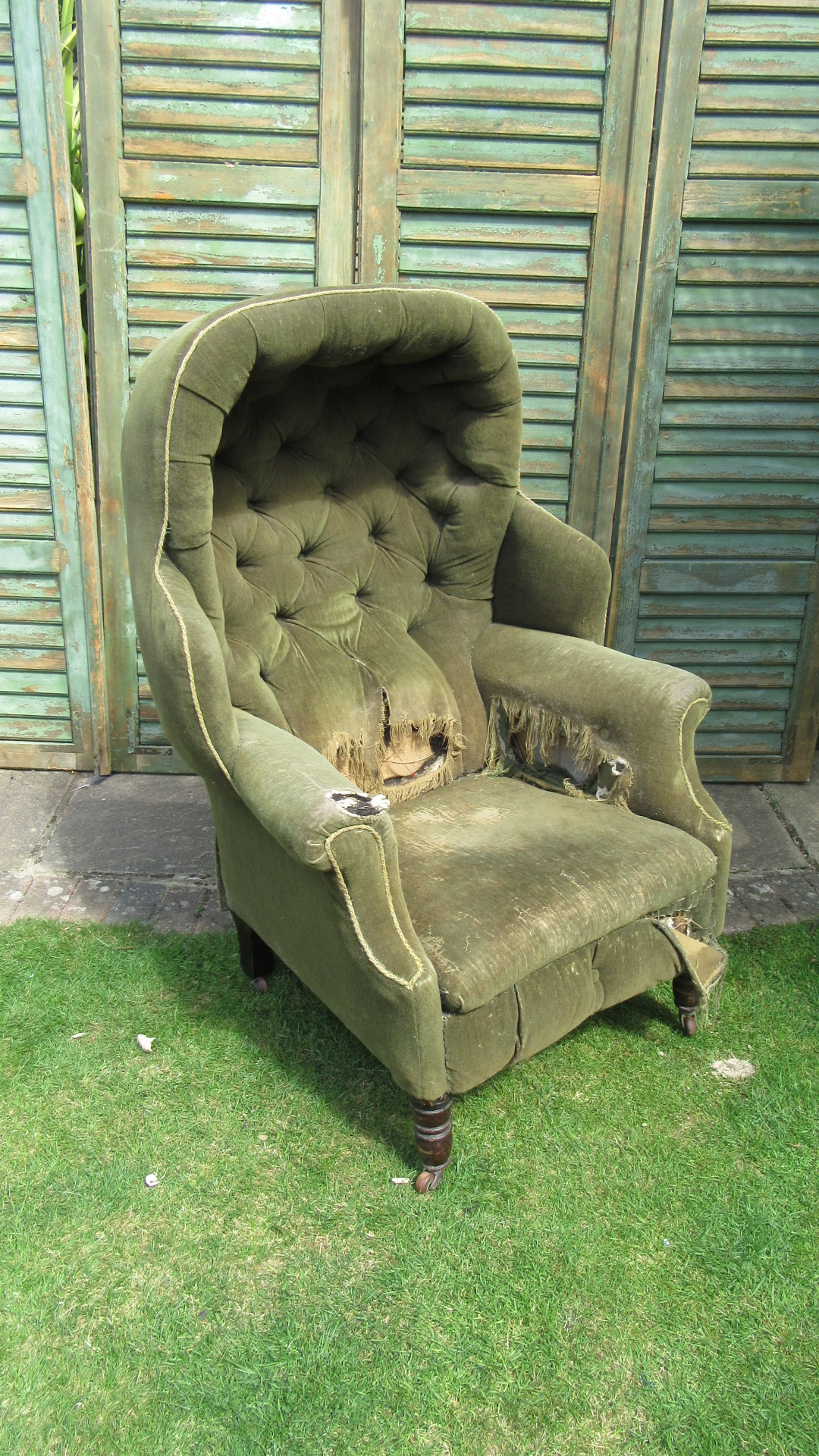 RARE ANTIQUE GEORGIAN MAHOGANY PORTERS CHAIR