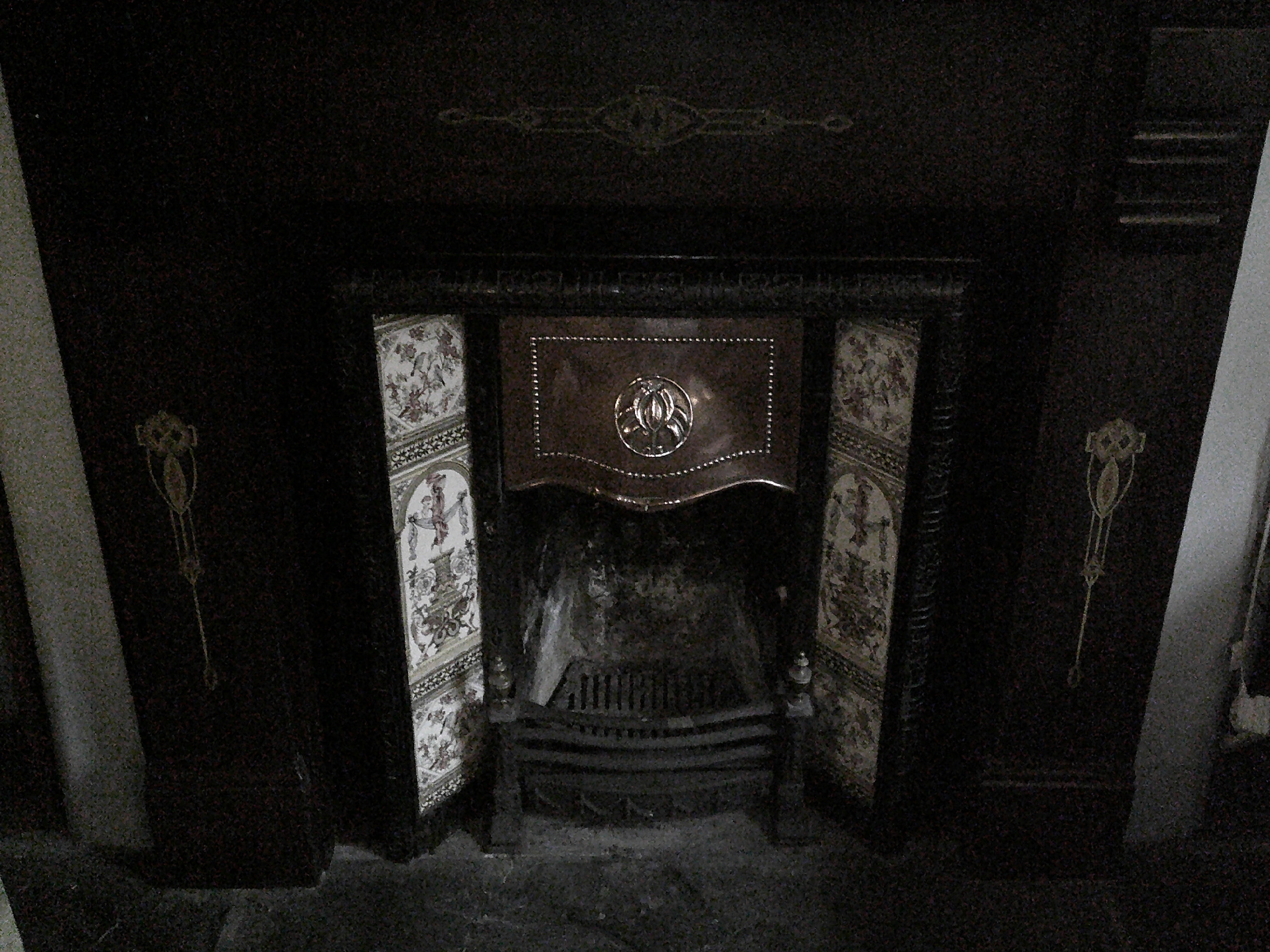 ANTIQUE VICTORIAN SLATE FIREPLACE AND INSERT