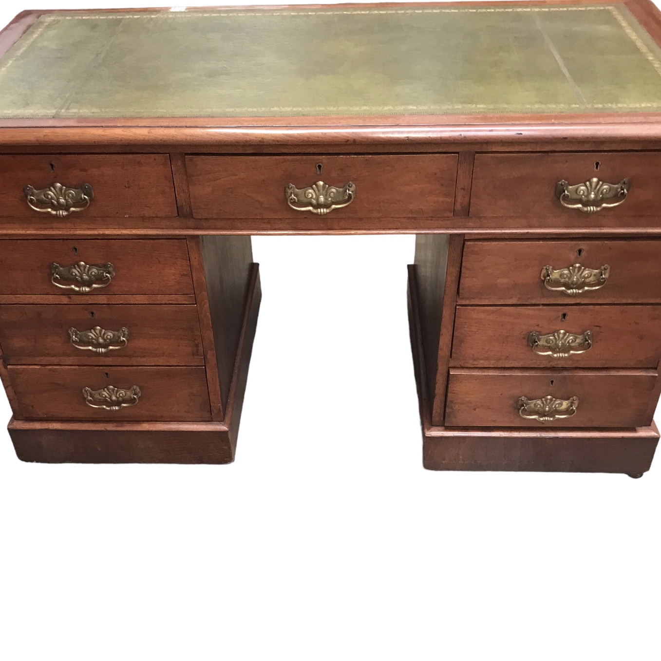 ANTIQUE VICTORIAN PEDESTAL WRITING DESK